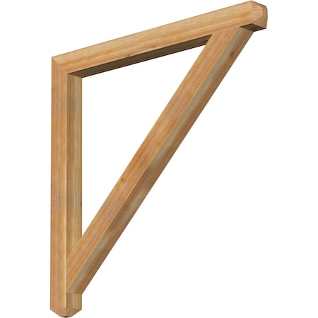 Ekena Millwork Traditional Craftsman Rough Sawn Bracket, Western Red Cedar, 4"W x 48"D x 48"H BKT04X48X48TRA04RWR